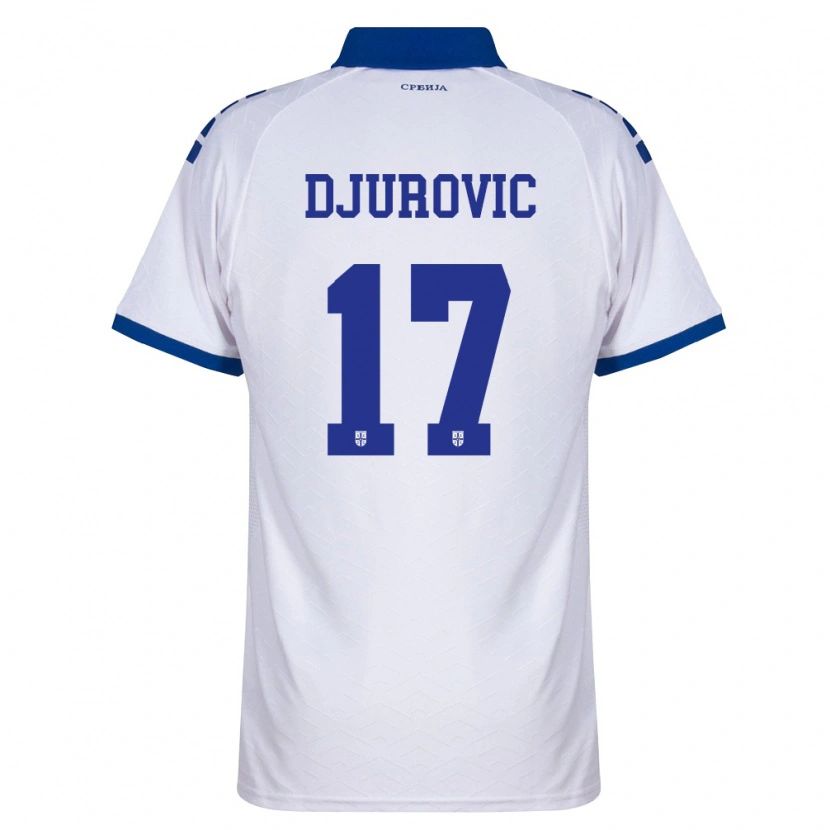 Danxen Niño Camiseta Serbia Stefan Djurovic #17 Marino Blanco Rojo 2ª Equipación 26-28 La Camisa México