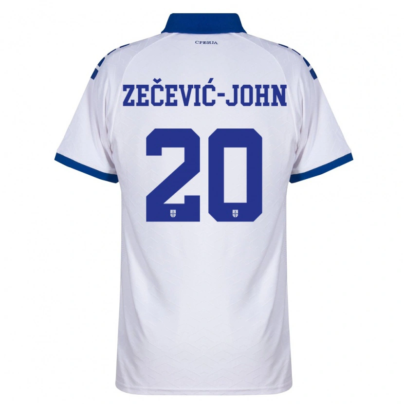 Danxen Niño Camiseta Serbia Louis Zečević-John #20 Marino Blanco Rojo 2ª Equipación 26-28 La Camisa México