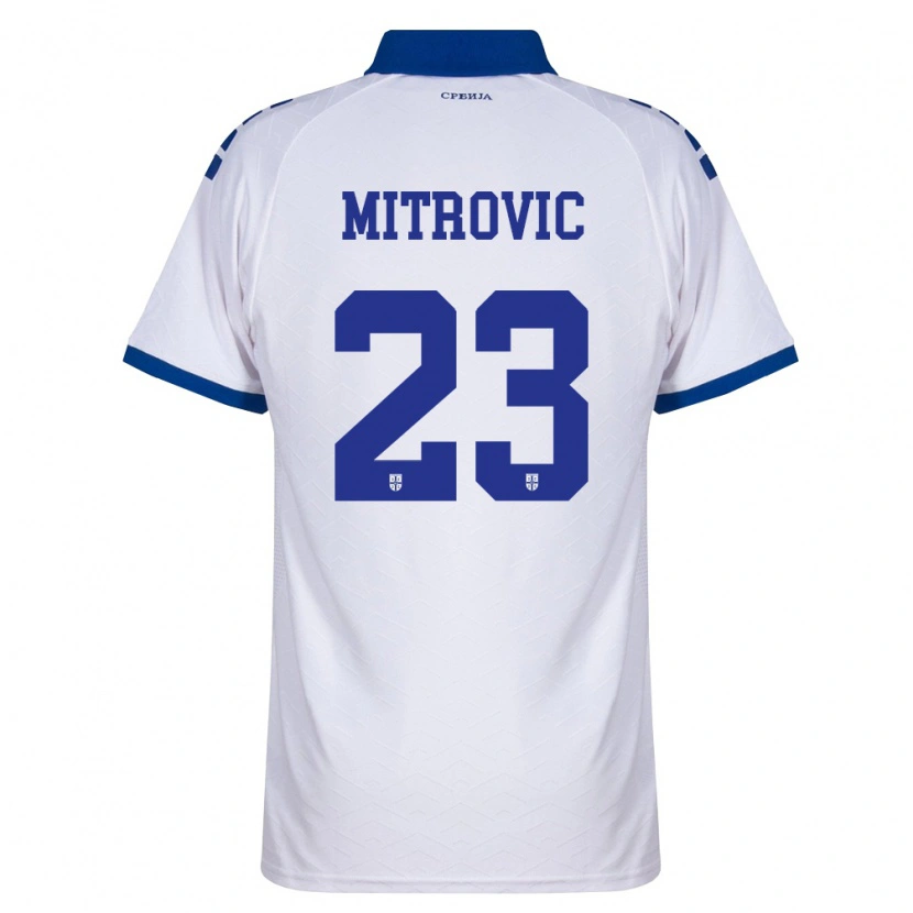 Danxen Niño Camiseta Serbia Vuk Mitrovic #23 Marino Blanco Rojo 2ª Equipación 26-28 La Camisa México