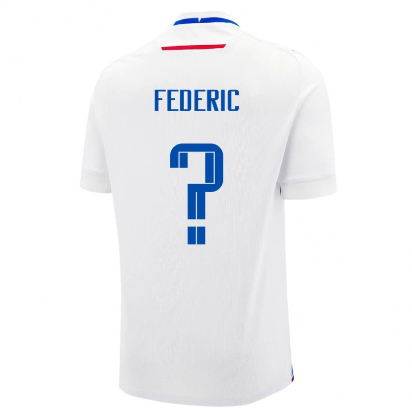 Danxen Niño Camiseta Eslovaquia Filip Federic #0 Blanco Azul 2ª Equipación 26-28 La Camisa México