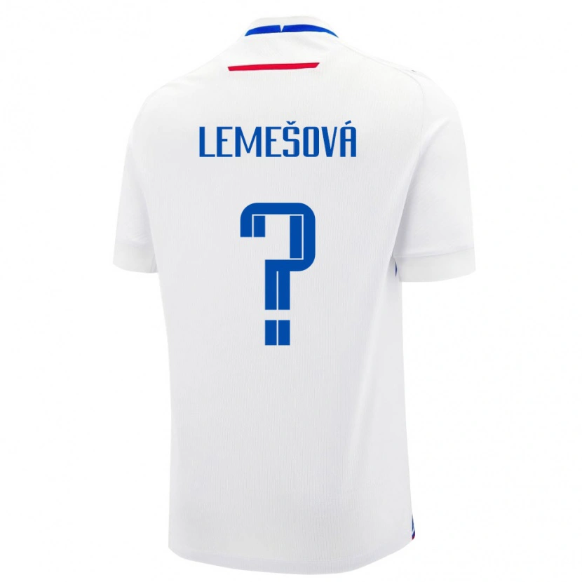 Danxen Niño Camiseta Eslovaquia Diana Lemešová #0 Blanco Azul 2ª Equipación 26-28 La Camisa México