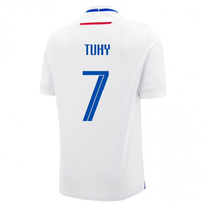 Danxen Niño Camiseta Eslovaquia Tomas Tuhy #7 Blanco Azul 2ª Equipación 26-28 La Camisa México