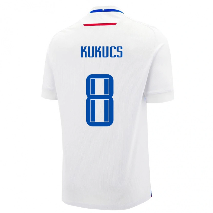 Danxen Niño Camiseta Eslovaquia David Kukucs #8 Blanco Azul 2ª Equipación 26-28 La Camisa México