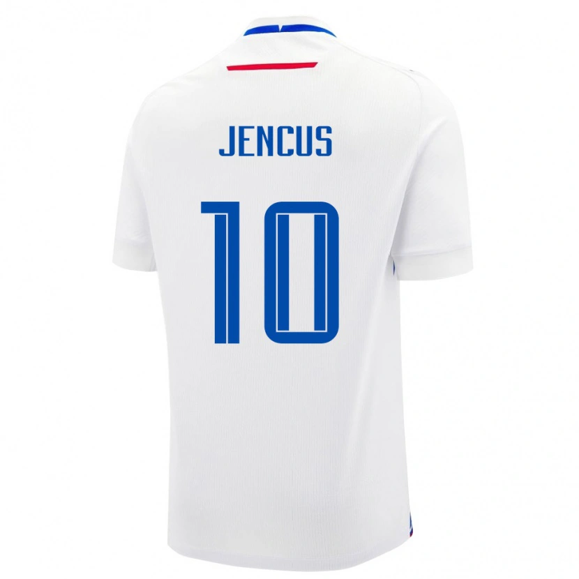 Danxen Niño Camiseta Eslovaquia Martin Jencus #10 Blanco Azul 2ª Equipación 26-28 La Camisa México