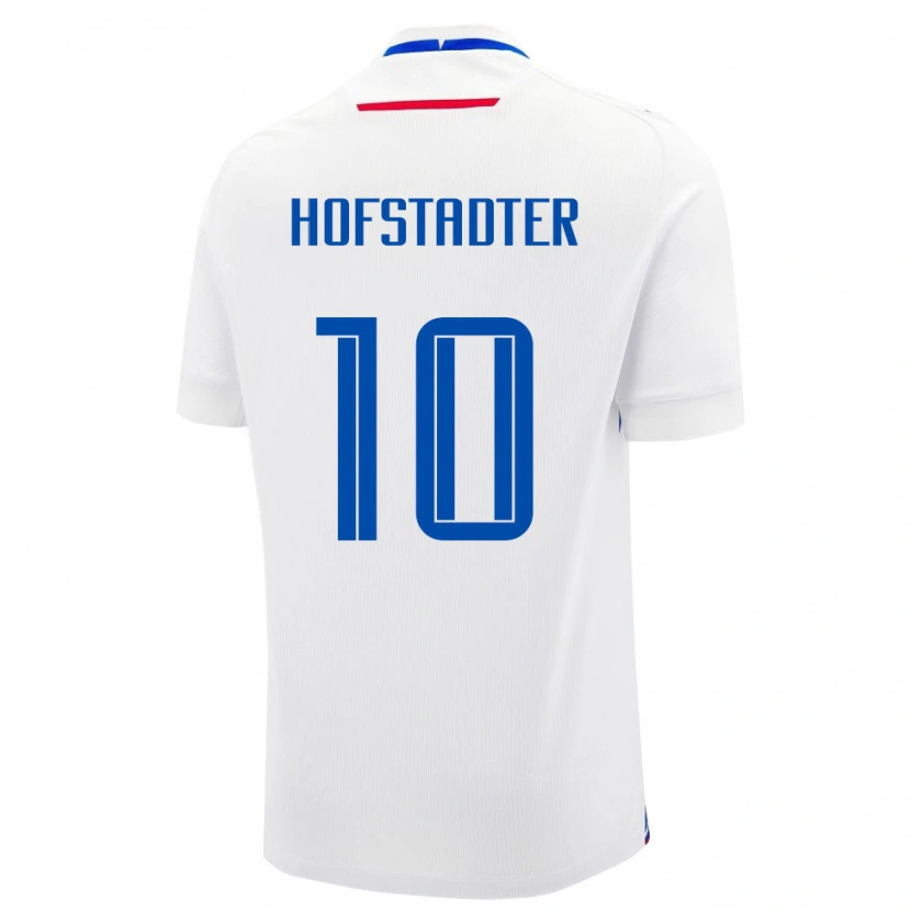 Danxen Niño Camiseta Eslovaquia Leo Hofstädter #10 Blanco Azul 2ª Equipación 26-28 La Camisa México