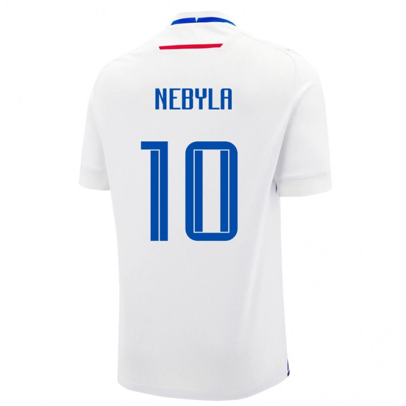 Danxen Niño Camiseta Eslovaquia Sebastian Nebyla #10 Blanco Azul 2ª Equipación 26-28 La Camisa México