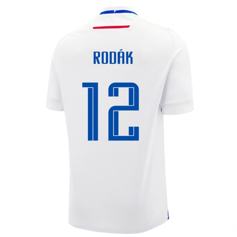 Danxen Niño Camiseta Eslovaquia Marek Rodák #12 Blanco Azul 2ª Equipación 26-28 La Camisa México