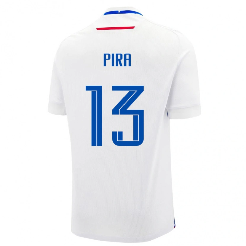 Danxen Niño Camiseta Eslovaquia Jakub Pira #13 Blanco Azul 2ª Equipación 26-28 La Camisa México