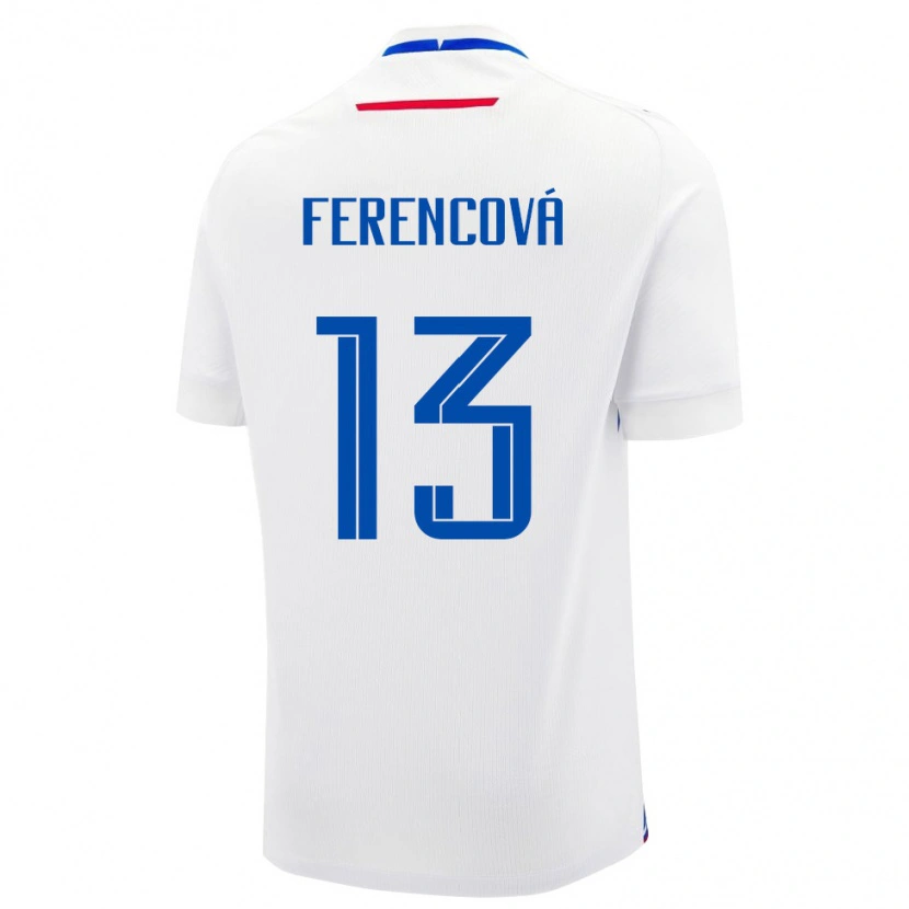 Danxen Niño Camiseta Eslovaquia Michaela Ferencová #13 Blanco Azul 2ª Equipación 26-28 La Camisa México
