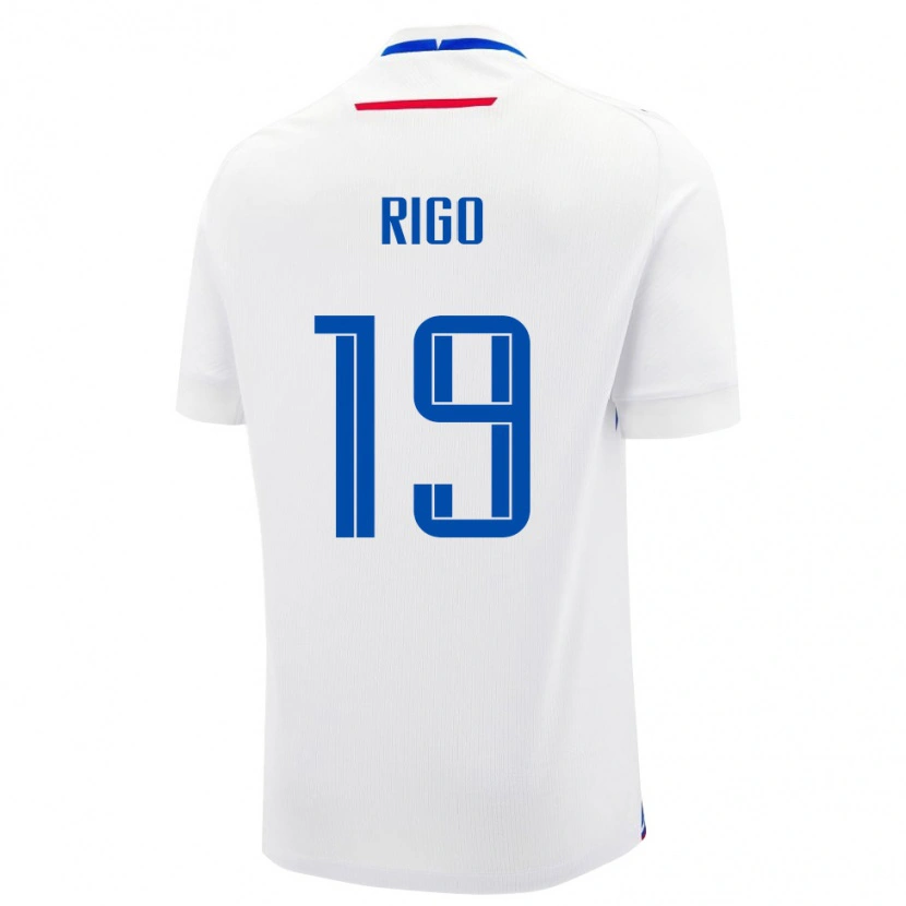 Danxen Niño Camiseta Eslovaquia Tomas Rigo #19 Blanco Azul 2ª Equipación 26-28 La Camisa México