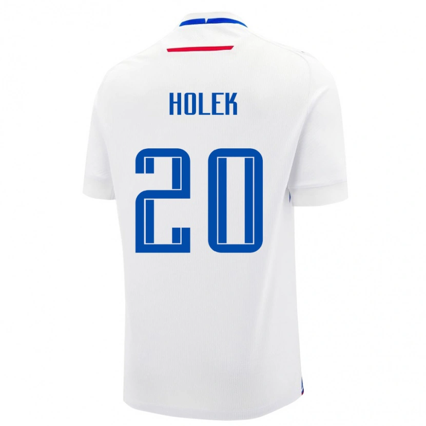 Danxen Niño Camiseta Eslovaquia Jakub Holek #20 Blanco Azul 2ª Equipación 26-28 La Camisa México