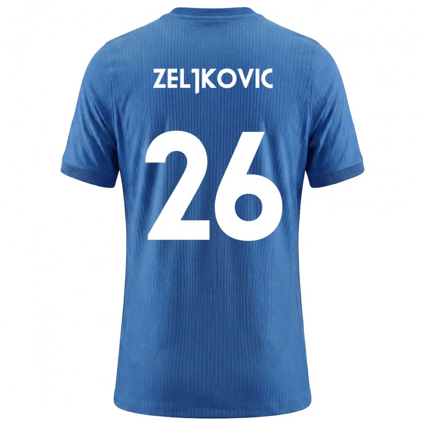 Danxen Niño Camiseta Eslovenia Adrian Zeljkovic #26 Azul Blanco 2ª Equipación 26-28 La Camisa México