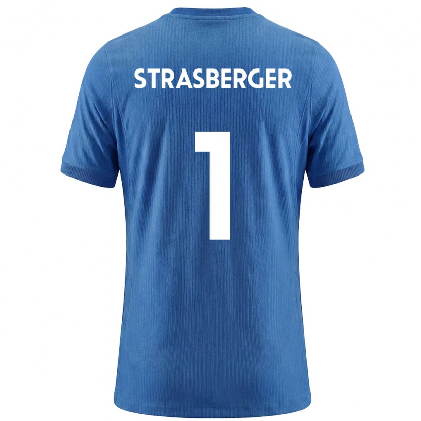 Danxen Niño Camiseta Eslovenia Tim Strasberger #1 Azul Blanco 2ª Equipación 26-28 La Camisa México