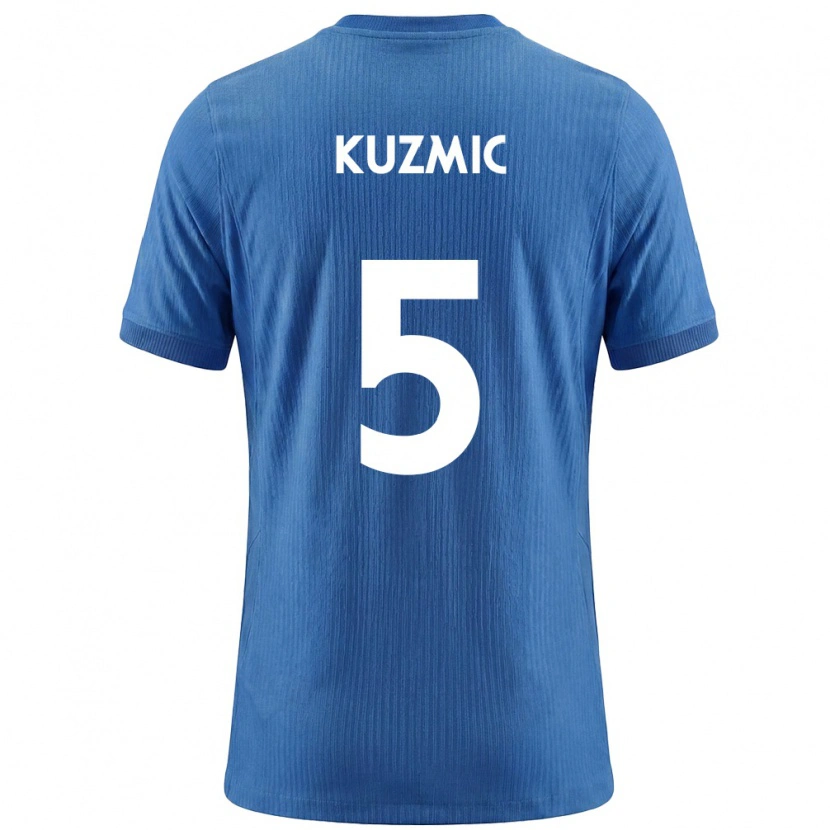 Danxen Niño Camiseta Eslovenia Srdjan Kuzmic #5 Azul Blanco 2ª Equipación 26-28 La Camisa México