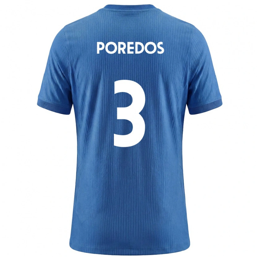 Danxen Niño Camiseta Eslovenia Luka Poredos #3 Azul Blanco 2ª Equipación 26-28 La Camisa México