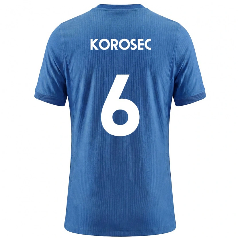 Danxen Niño Camiseta Eslovenia Kaja Korošec #6 Azul Blanco 2ª Equipación 26-28 La Camisa México