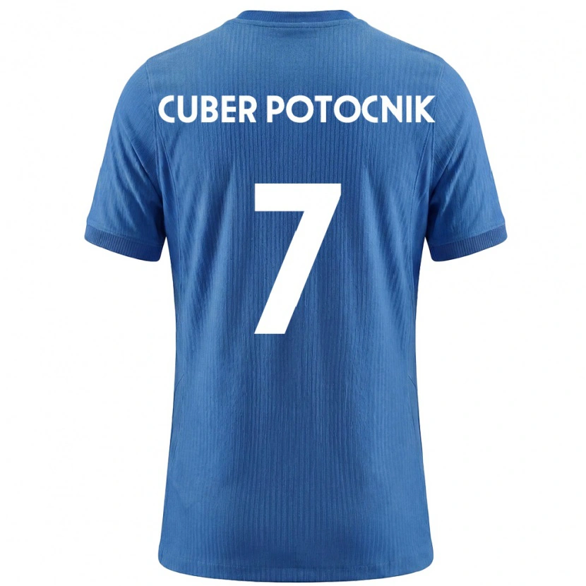 Danxen Niño Camiseta Eslovenia Jaka Cuber Potocnik #7 Azul Blanco 2ª Equipación 26-28 La Camisa México