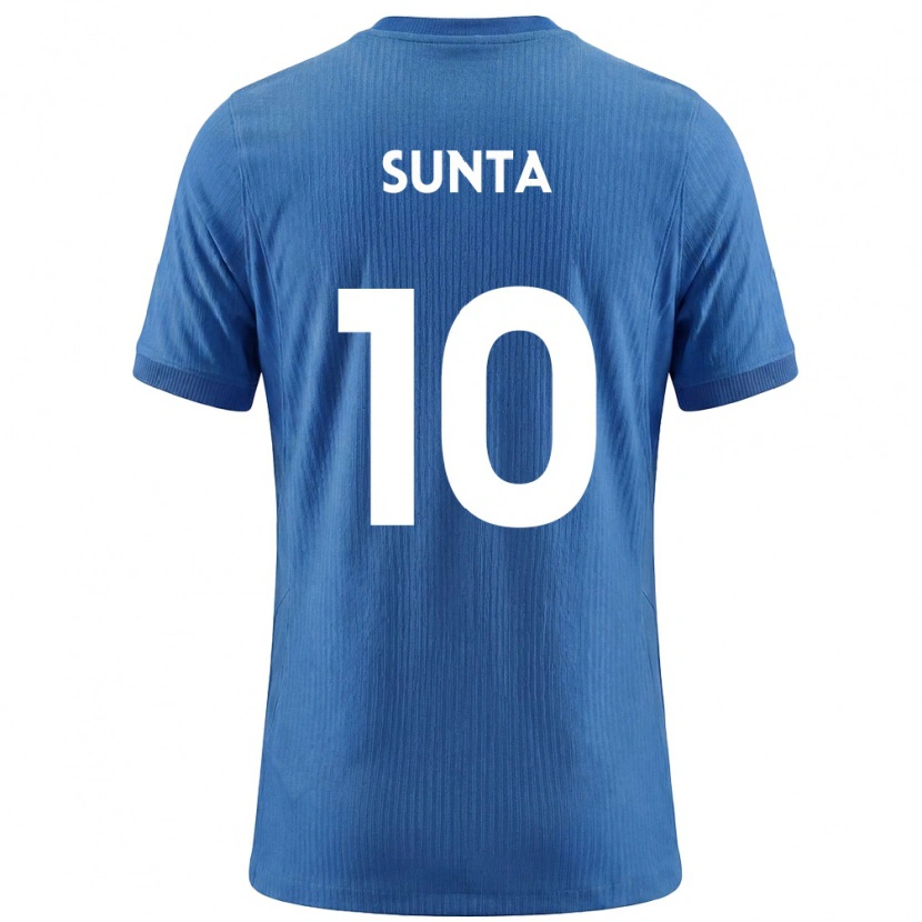 Danxen Niño Camiseta Eslovenia Sven Sunta #10 Azul Blanco 2ª Equipación 26-28 La Camisa México