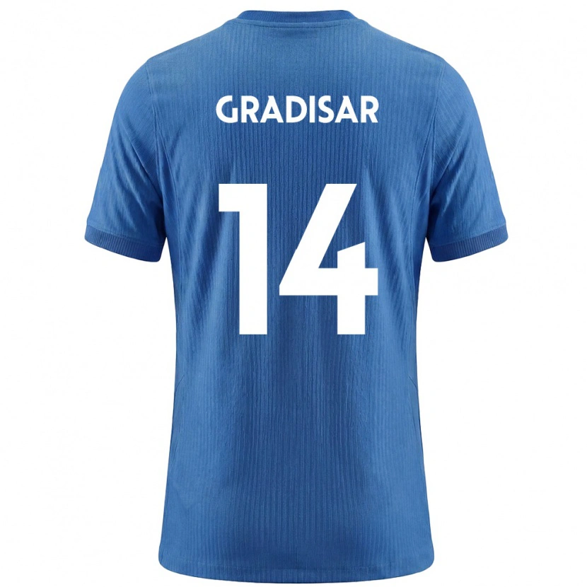 Danxen Niño Camiseta Eslovenia Nejc Gradisar #14 Azul Blanco 2ª Equipación 26-28 La Camisa México