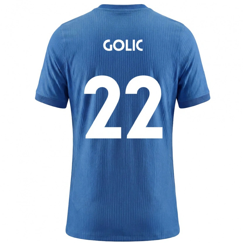 Danxen Niño Camiseta Eslovenia Tilen Golic #22 Azul Blanco 2ª Equipación 26-28 La Camisa México