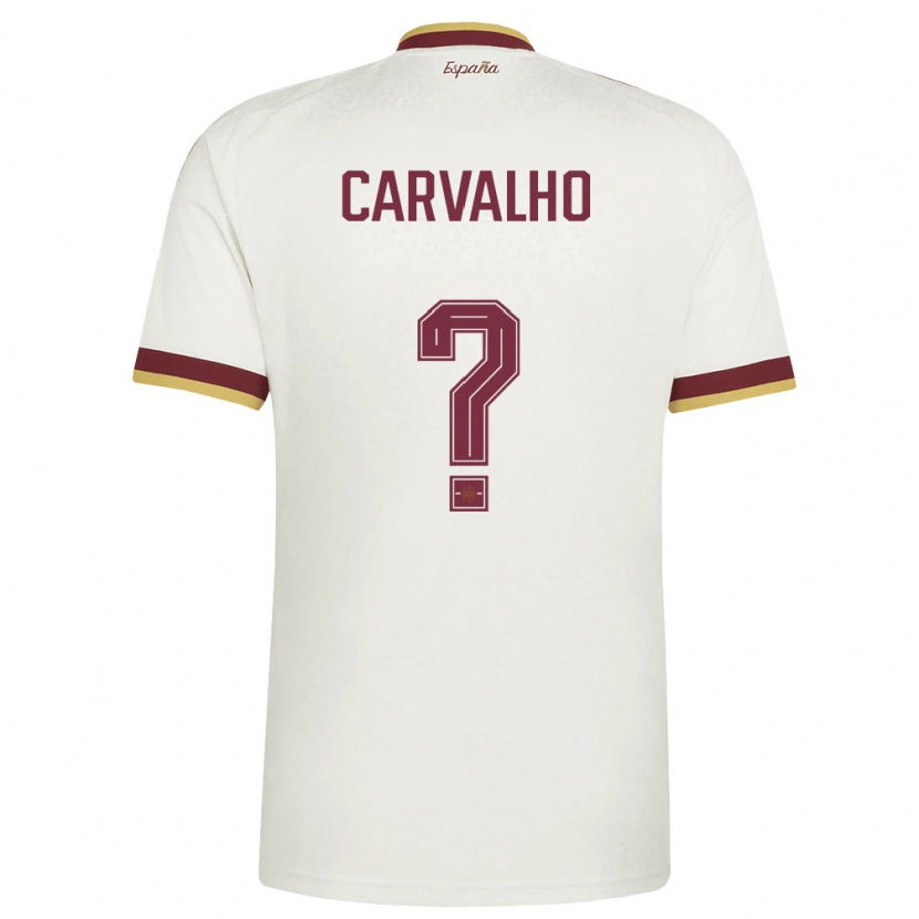 Danxen Niño Camiseta España Miguel Carvalho #0 Marfil Borgoña 2ª Equipación 26-28 La Camisa México