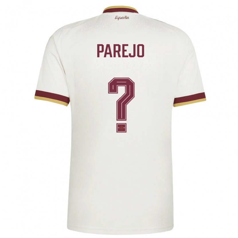 Danxen Niño Camiseta España Óscar Parejo #0 Marfil Borgoña 2ª Equipación 26-28 La Camisa México