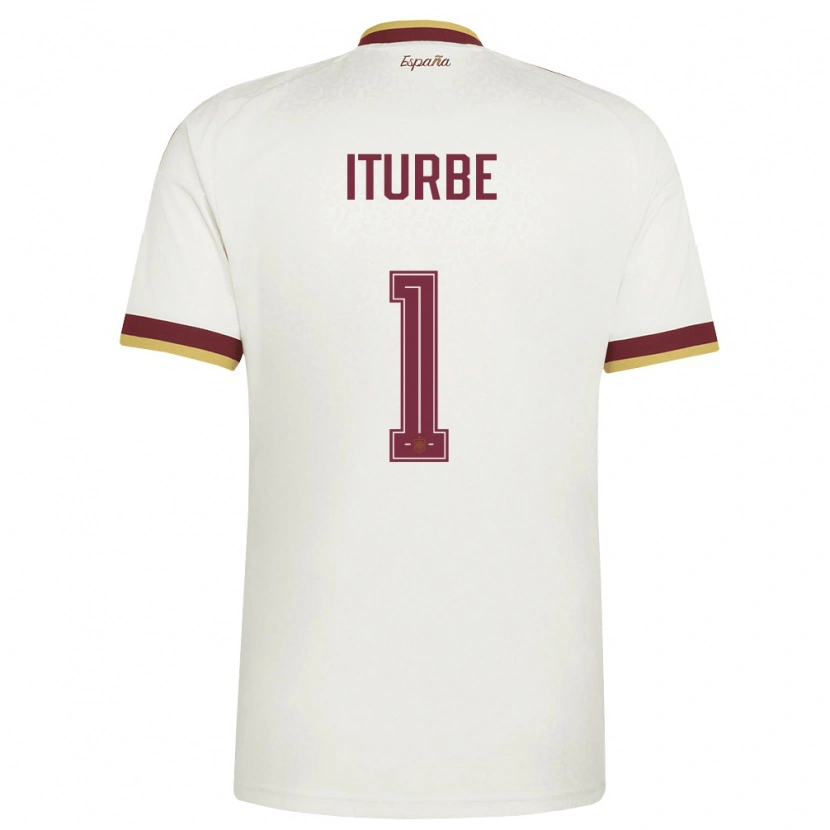 Danxen Niño Camiseta España Alejandro Iturbe #1 Marfil Borgoña 2ª Equipación 26-28 La Camisa México