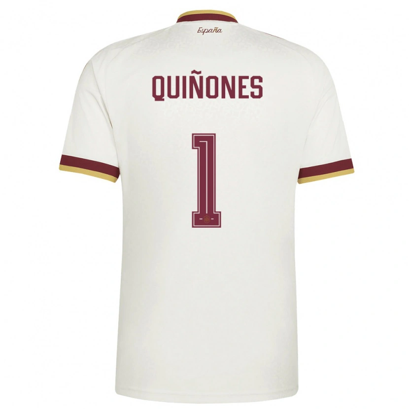 Danxen Niño Camiseta España Mariasun Quinones #1 Marfil Borgoña 2ª Equipación 26-28 La Camisa México