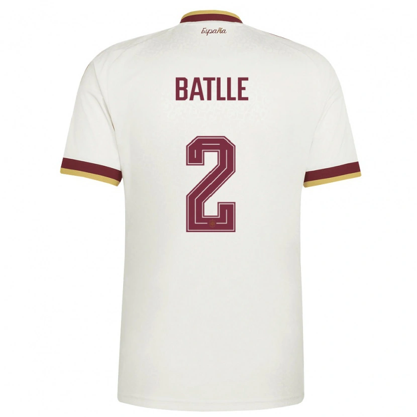 Danxen Niño Camiseta España Ona Batlle #2 Marfil Borgoña 2ª Equipación 26-28 La Camisa México