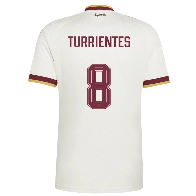 Danxen Niño Camiseta España Beñat Turrientes #8 Marfil Borgoña 2ª Equipación 26-28 La Camisa México