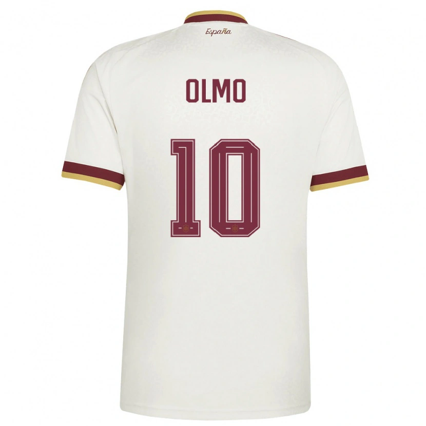 Danxen Niño Camiseta España Dani Olmo #10 Marfil Borgoña 2ª Equipación 26-28 La Camisa México