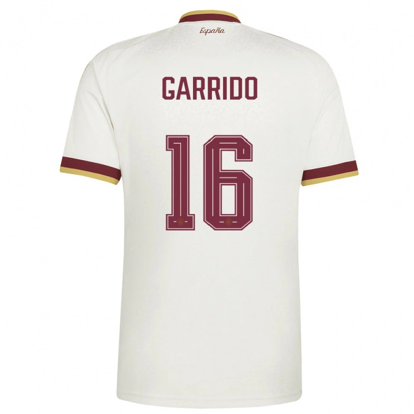 Danxen Niño Camiseta España Aleix Garrido #16 Marfil Borgoña 2ª Equipación 26-28 La Camisa México