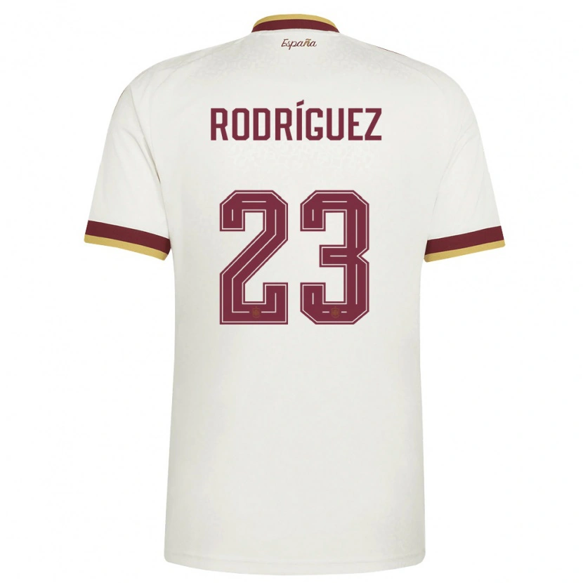 Danxen Niño Camiseta España Misa Rodriguez #23 Marfil Borgoña 2ª Equipación 26-28 La Camisa México