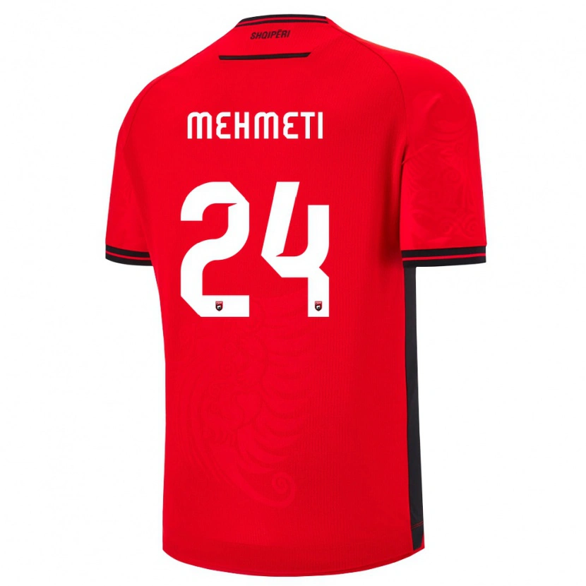 Danxen Hombre Camiseta Albania Anis Mehmeti #24 Rojo Negro 1ª Equipación 26-28 La Camisa México
