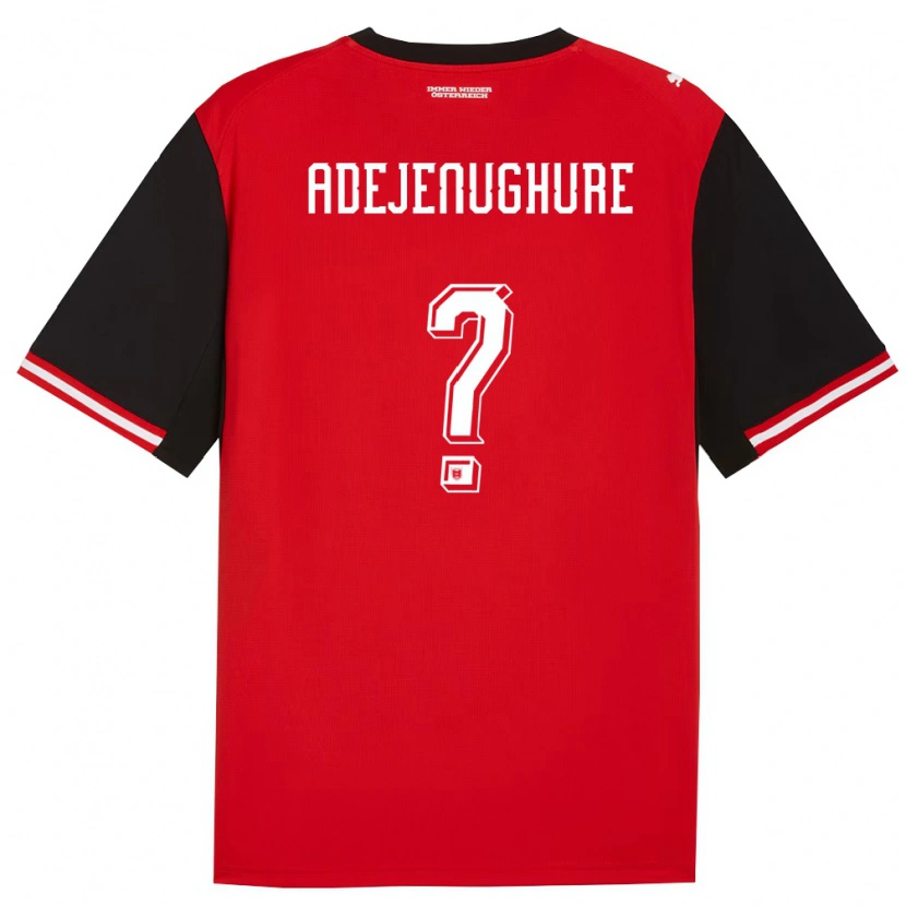 Danxen Hombre Camiseta Austria Oghenetejiri Adejenughure #0 Negro Blanco 1ª Equipación 26-28 La Camisa México