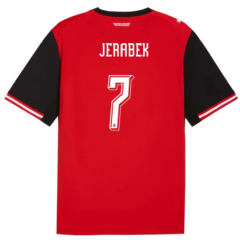 Danxen Hombre Camiseta Austria Bruno Jerabek #7 Negro Blanco 1ª Equipación 26-28 La Camisa México