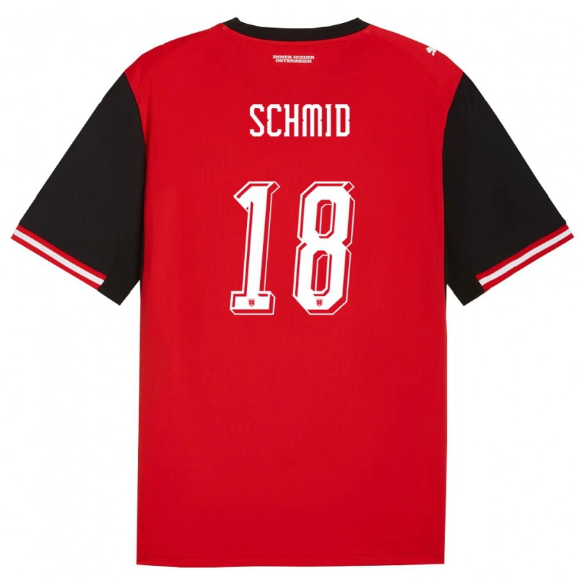 Danxen Hombre Camiseta Austria Romano Schmid #18 Negro Blanco 1ª Equipación 26-28 La Camisa México