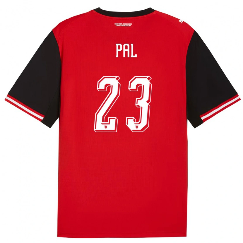 Danxen Hombre Camiseta Austria Jasmin Pal #23 Negro Blanco 1ª Equipación 26-28 La Camisa México