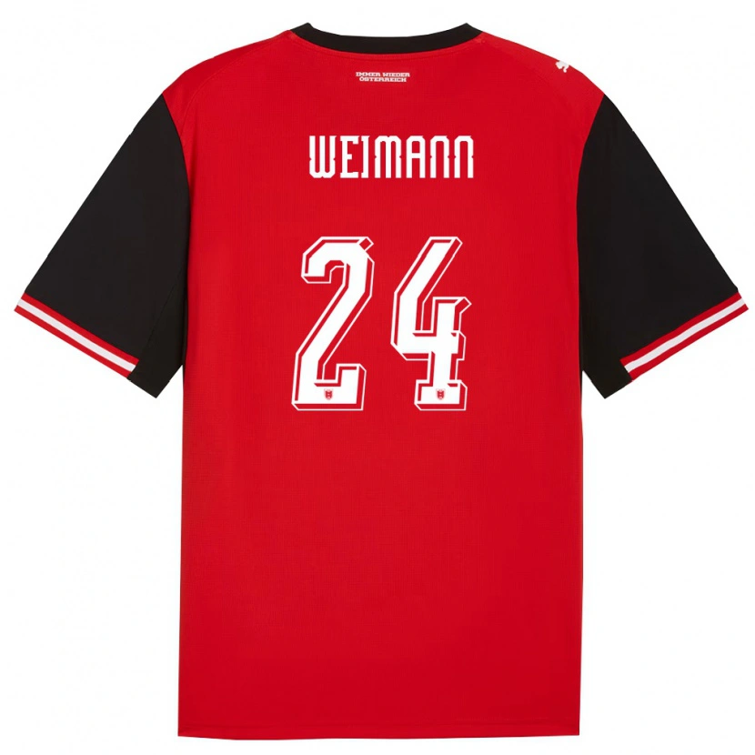 Danxen Hombre Camiseta Austria Andreas Weimann #24 Negro Blanco 1ª Equipación 26-28 La Camisa México