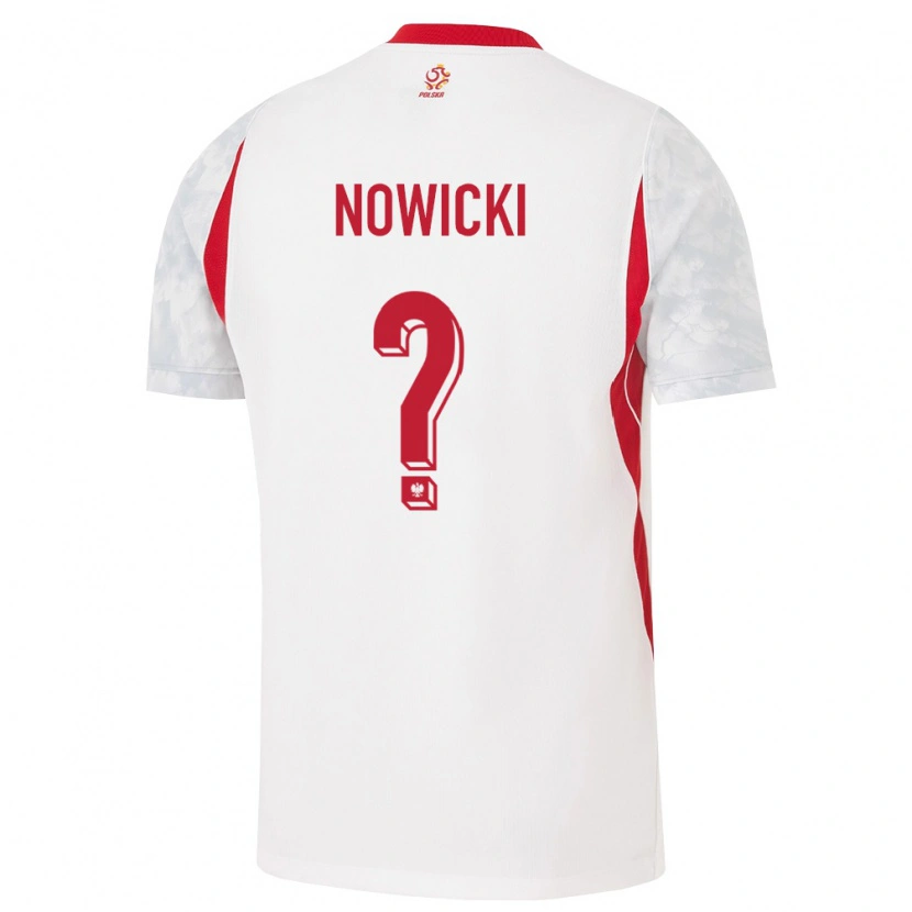 Danxen Hombre Camiseta Polonia Jan Nowicki #0 Blanco Rojo Gris 1ª Equipación 26-28 La Camisa México