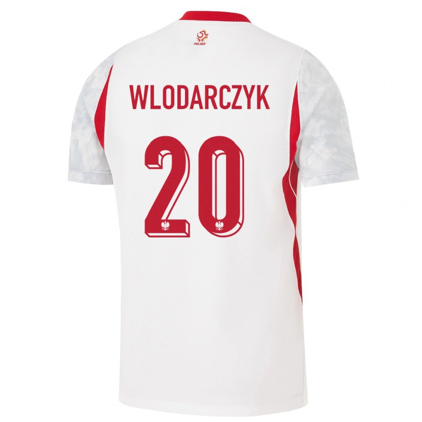 Danxen Hombre Camiseta Polonia Szymon Wlodarczyk #20 Blanco Rojo Gris 1ª Equipación 26-28 La Camisa México