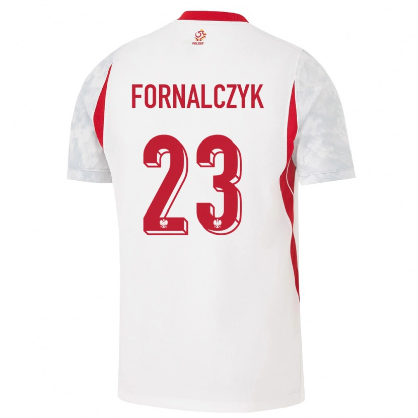 Danxen Hombre Camiseta Polonia Mariusz Fornalczyk #23 Blanco Rojo Gris 1ª Equipación 26-28 La Camisa México