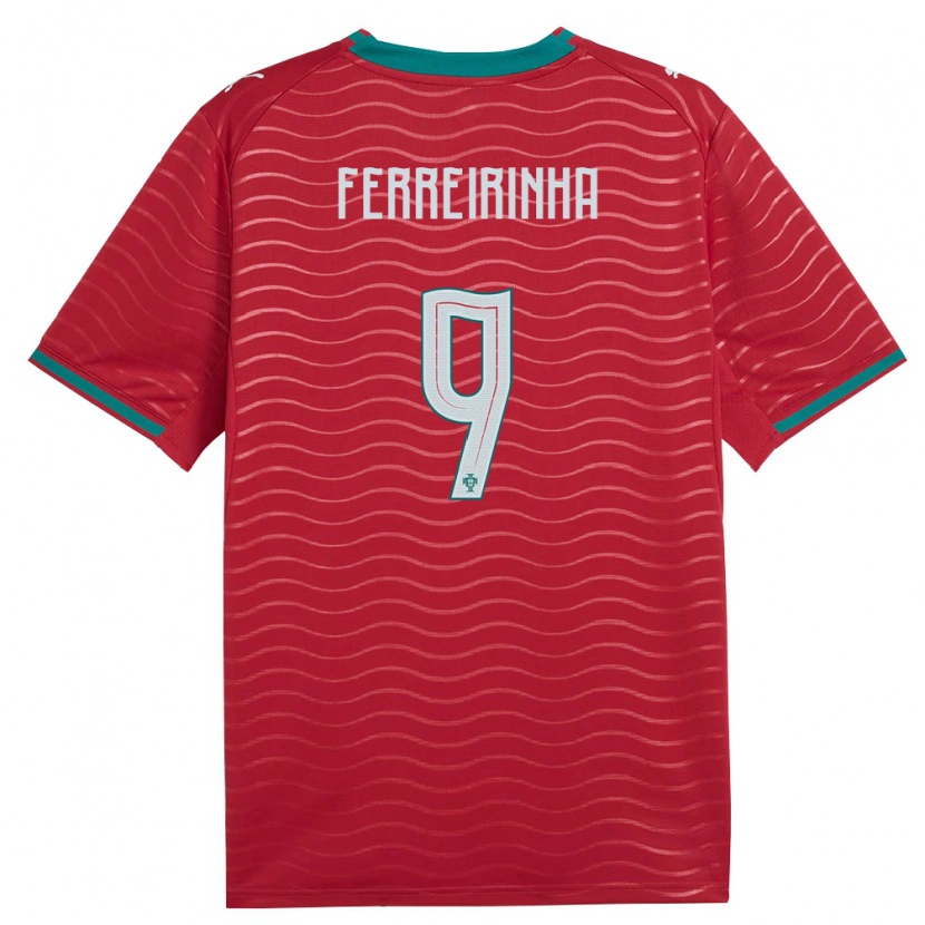 Danxen Hombre Camiseta Portugal Afonso Ferreirinha #9 Rojo Verde Blanco 1ª Equipación 26-28 La Camisa México