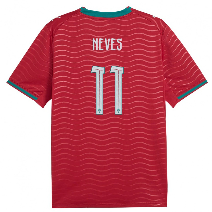 Danxen Hombre Camiseta Portugal Bernardo Neves #11 Rojo Verde Blanco 1ª Equipación 26-28 La Camisa México
