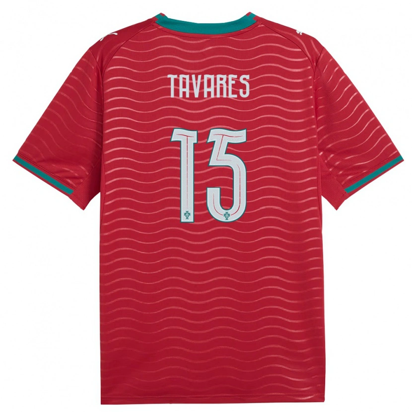 Danxen Hombre Camiseta Portugal Samuel Tavares #15 Rojo Verde Blanco 1ª Equipación 26-28 La Camisa México