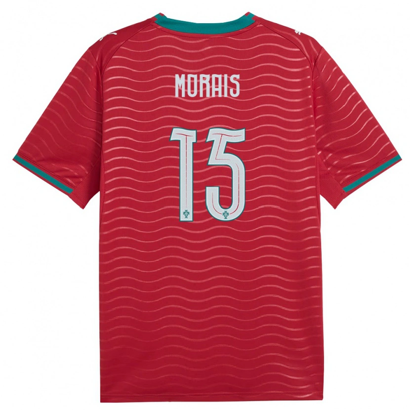 Danxen Hombre Camiseta Portugal Rodrigo Morais #15 Rojo Verde Blanco 1ª Equipación 26-28 La Camisa México