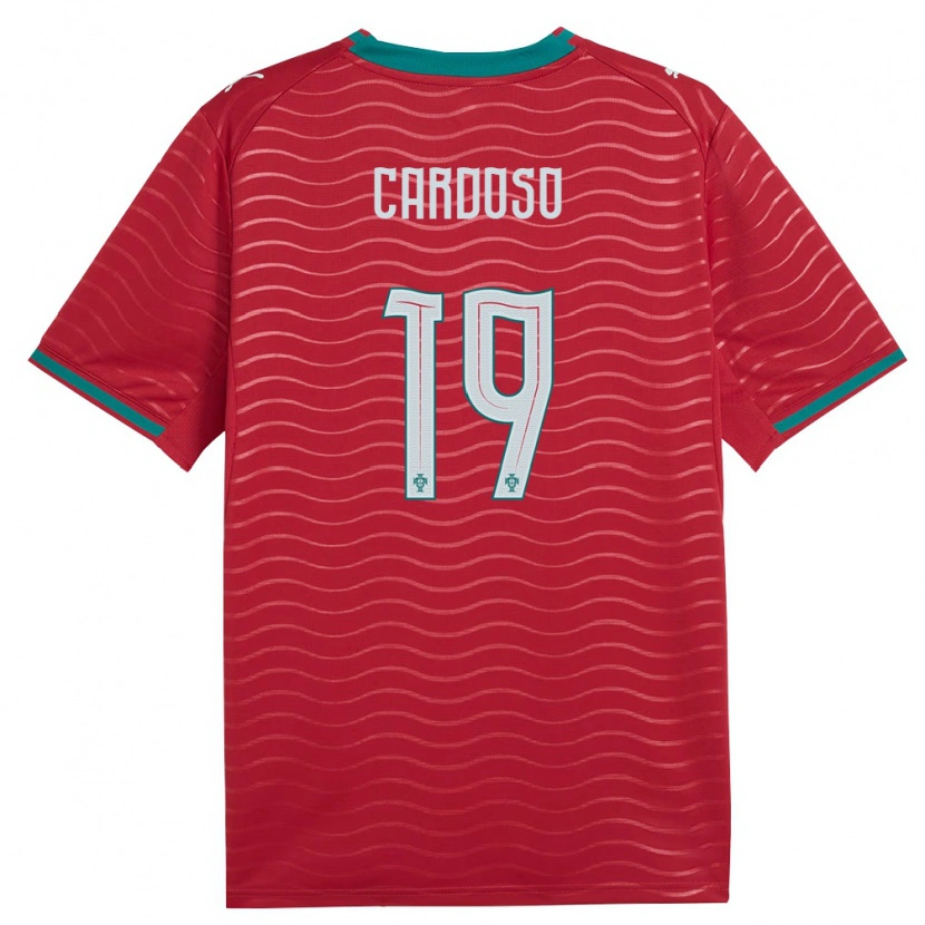 Danxen Hombre Camiseta Portugal Leo Cardoso #19 Rojo Verde Blanco 1ª Equipación 26-28 La Camisa México