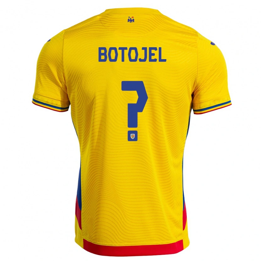 Danxen Hombre Camiseta Rumania Cristina Botojel #0 Amarillo Rojo 1ª Equipación 26-28 La Camisa México