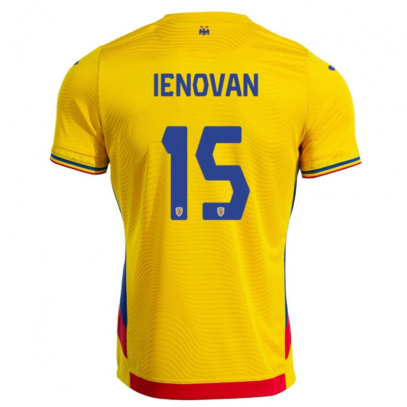 Danxen Hombre Camiseta Rumania Bianca Ienovan #15 Amarillo Rojo 1ª Equipación 26-28 La Camisa México