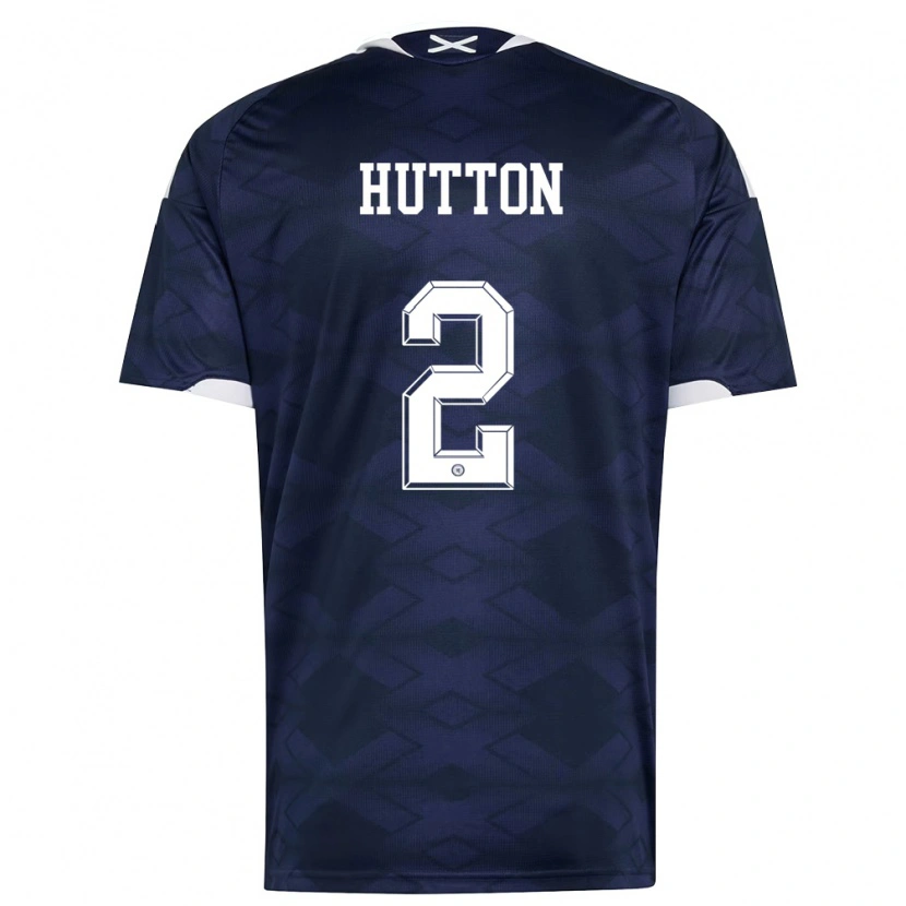 Danxen Hombre Camiseta Escocia Ben Hutton #2 Marino Blanco 1ª Equipación 26-28 La Camisa México